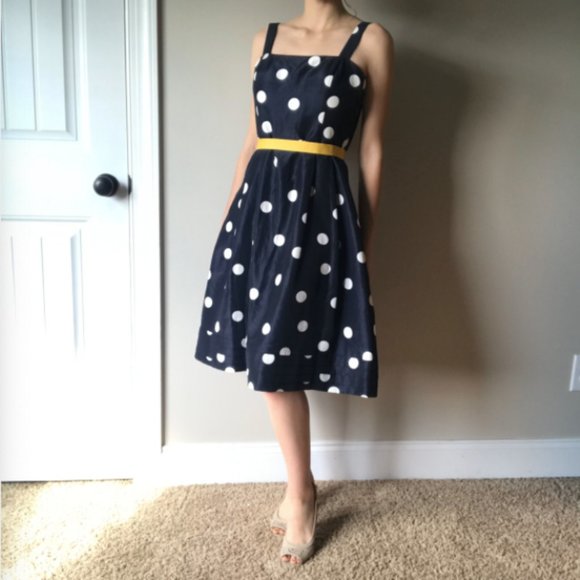 navy polka dot dress - Picture 1 of 4